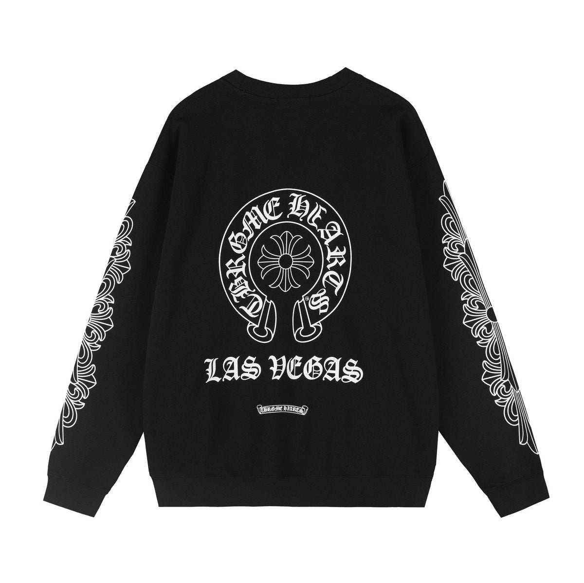 Chrome Hearts Front & Sleeve Graphic Crewneck Sweatshirt