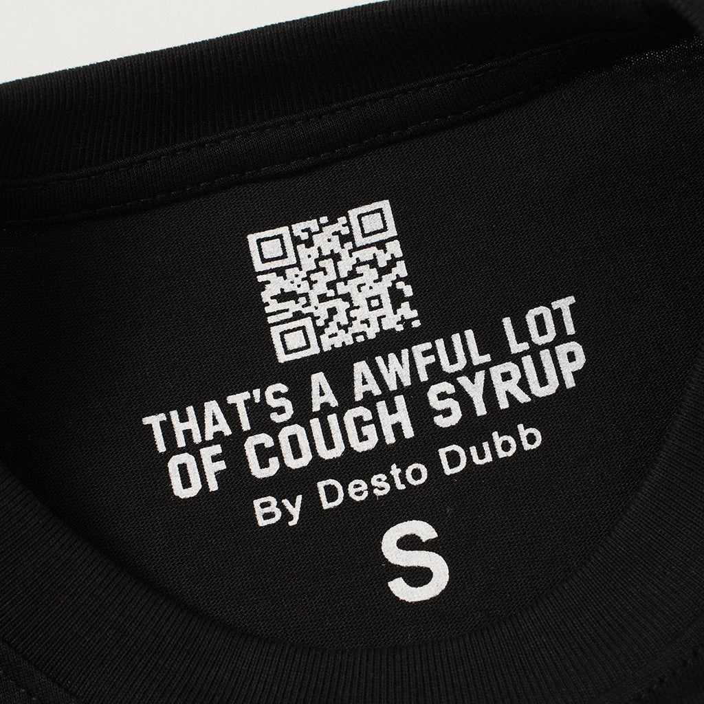 THAT'S A AWFUL LOT OF COUGH SYRUP Black Front & Back Graphic T-Shirt