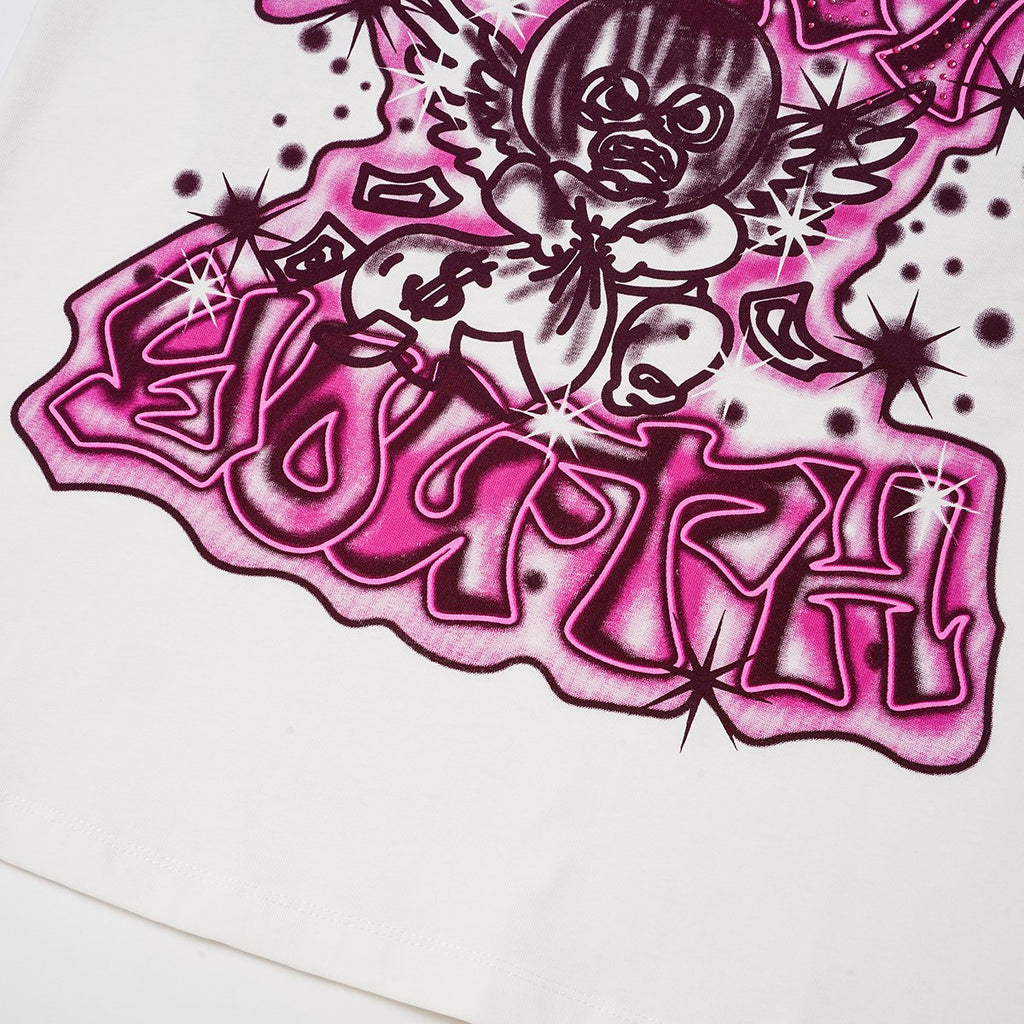 SAINT Rhinestone Front & Back Graphic T-Shirt