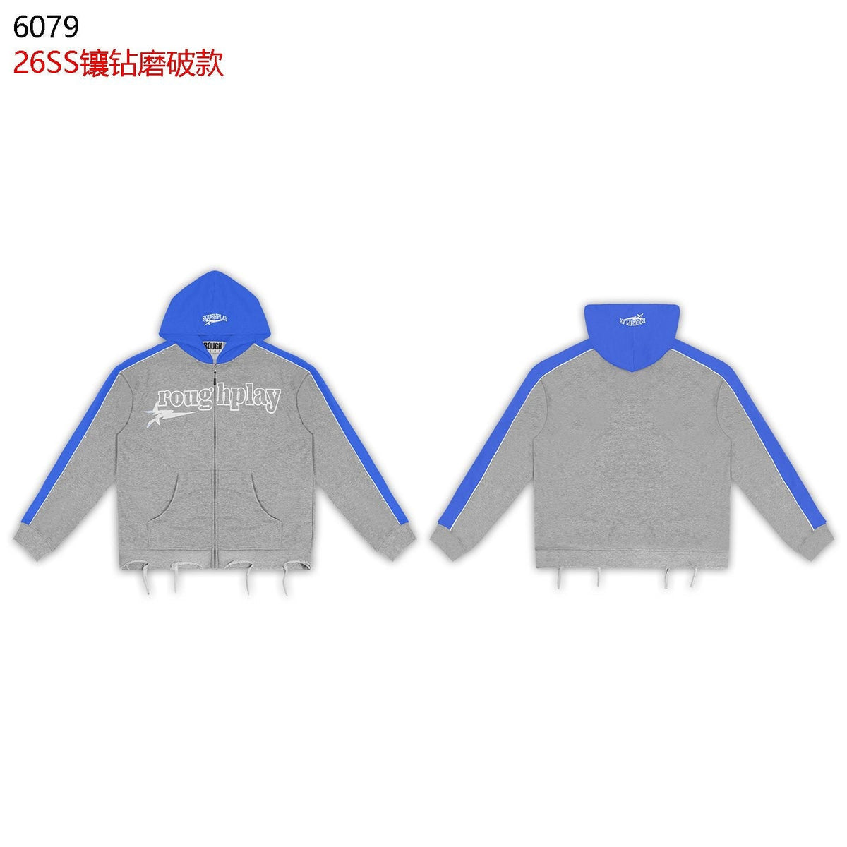 Rough Play Lightning Colorblock Zip Hoodie