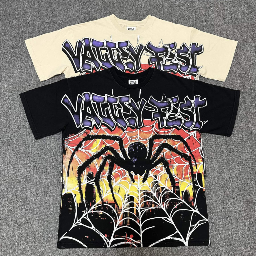 VALE USA Spider Web Graphic Short-Sleeve T-Shirt