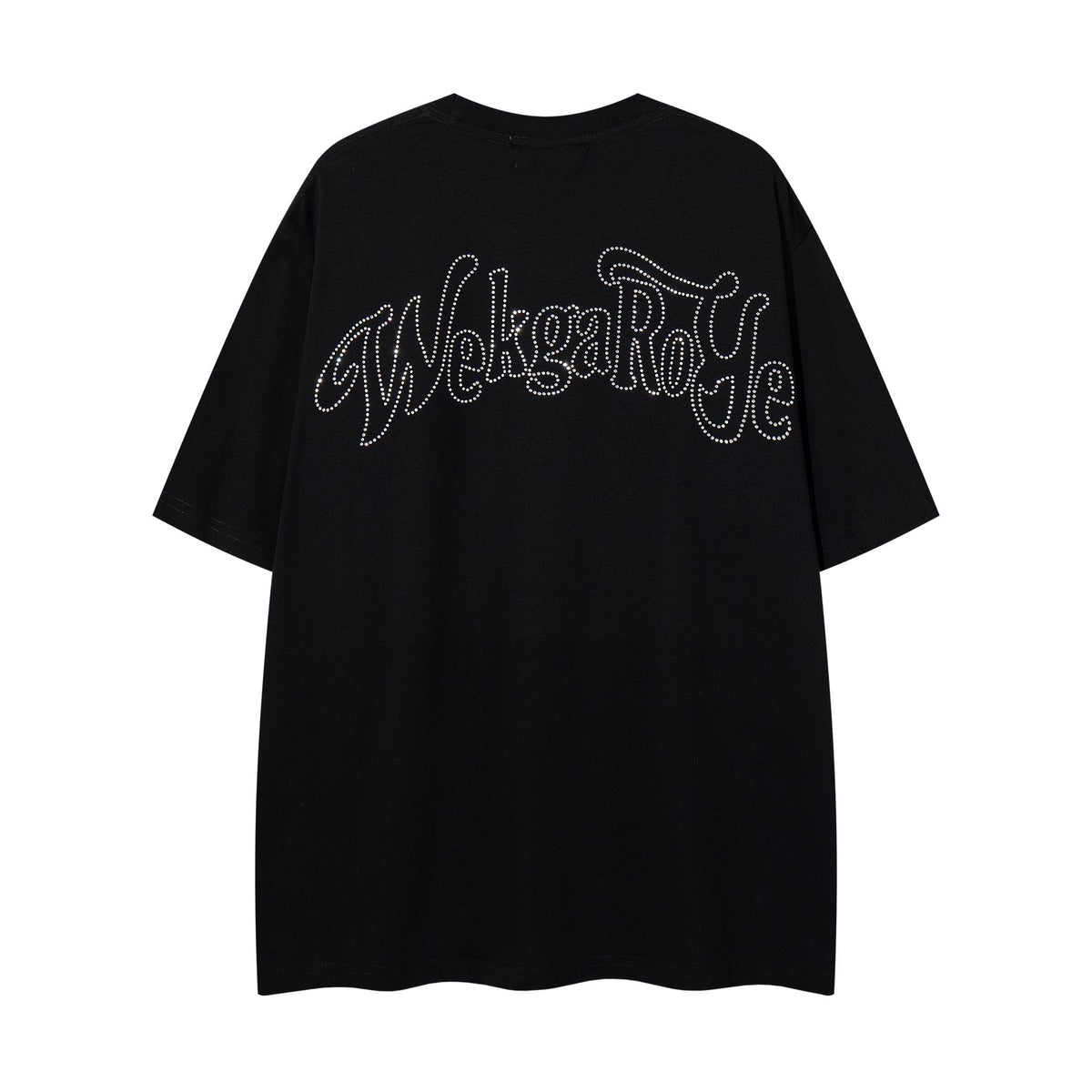 MAJESTIK Rhinestone Distressed Graphic T-Shirt