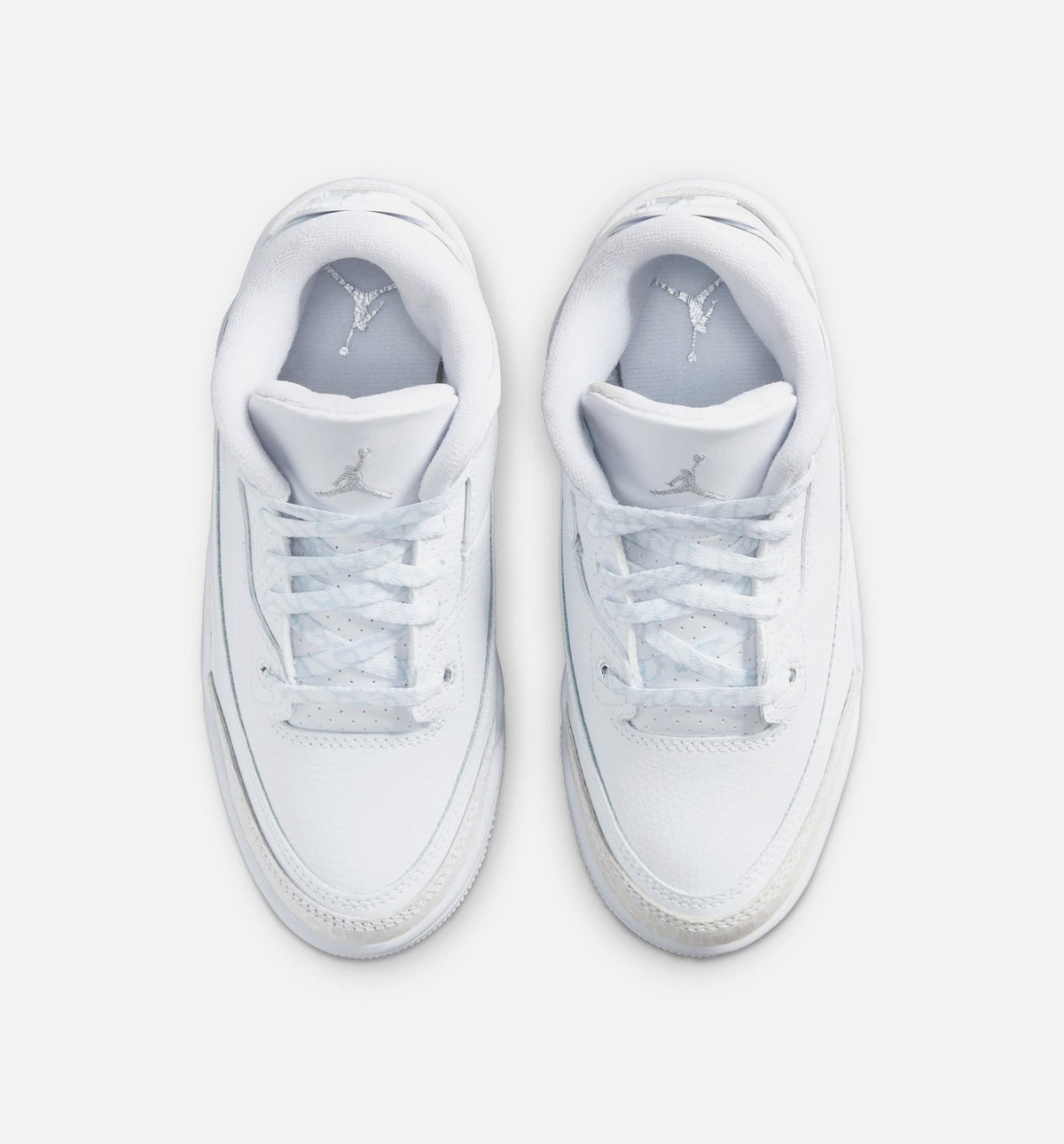 Air Jordan 3 Retro White & Silver Preschool Lifestyle Shoe