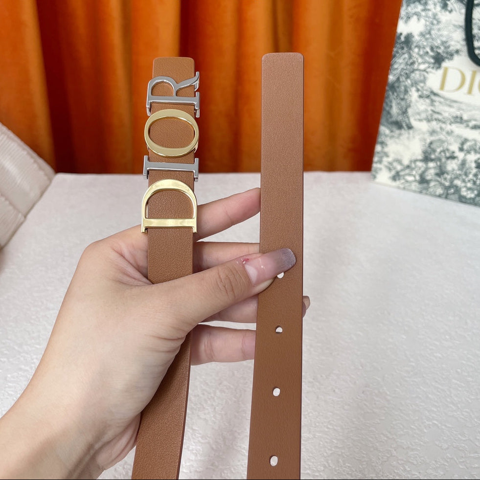 DIOR 25S BELT 20 MM IN BROWN CALFSKIN 562165