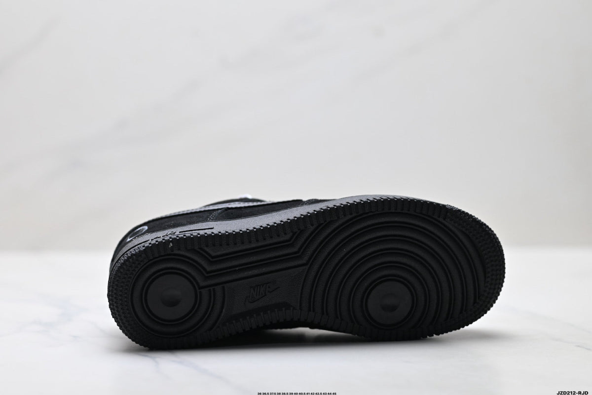 Nike Air Force 1 Low Triple Black Unisex Sneakers Style 15