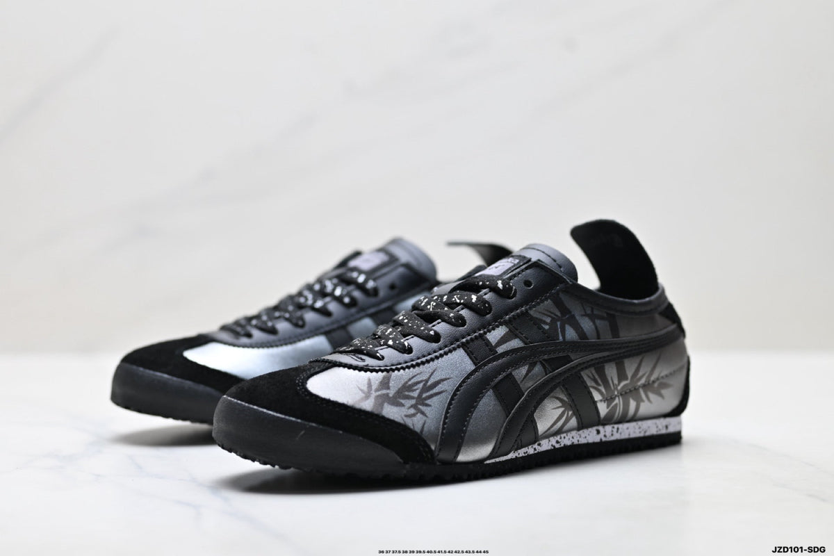 Onitsuka Tiger Retro Low Top Black Tonal Unisex Shoes Style 03