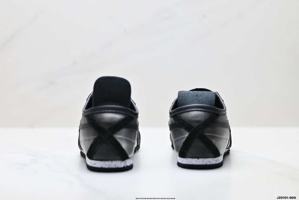 Onitsuka Tiger Retro Low Top Black Tonal Unisex Shoes Style 03