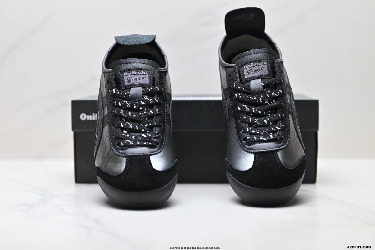 Onitsuka Tiger Retro Low Top Black Tonal Unisex Shoes Style 03