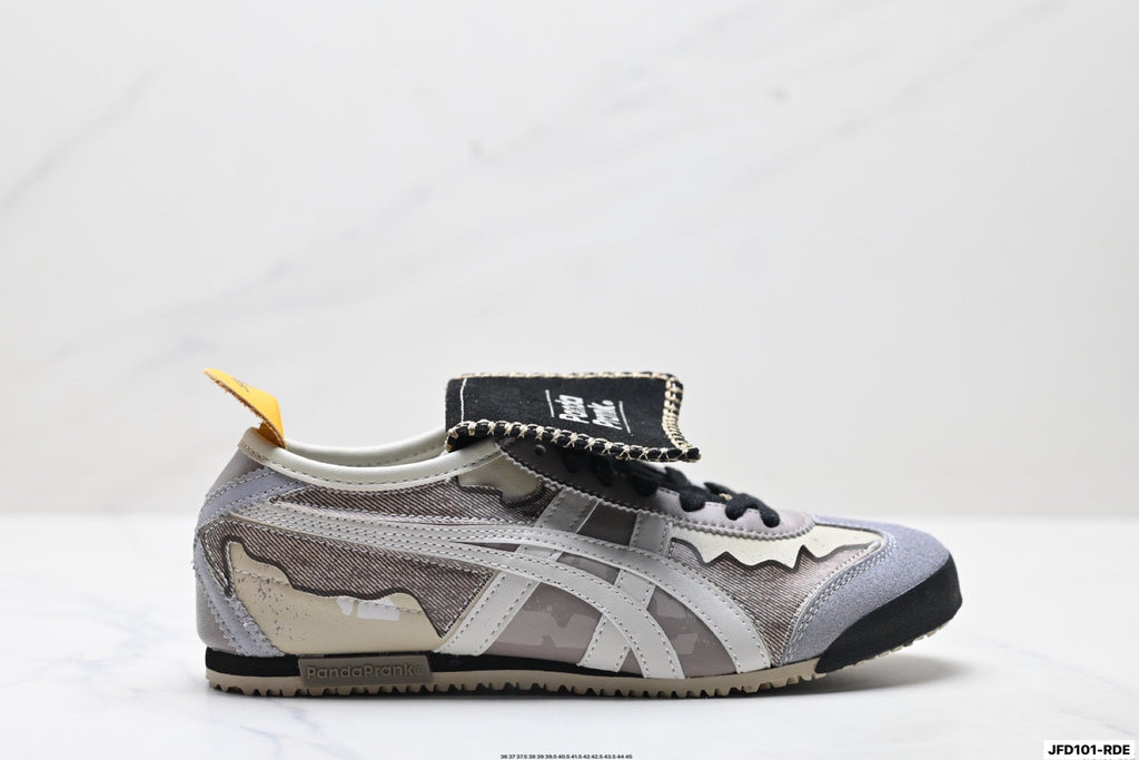 Onitsuka Tiger Retro Low Top Gray Black Yellow Unisex Shoes Style 28