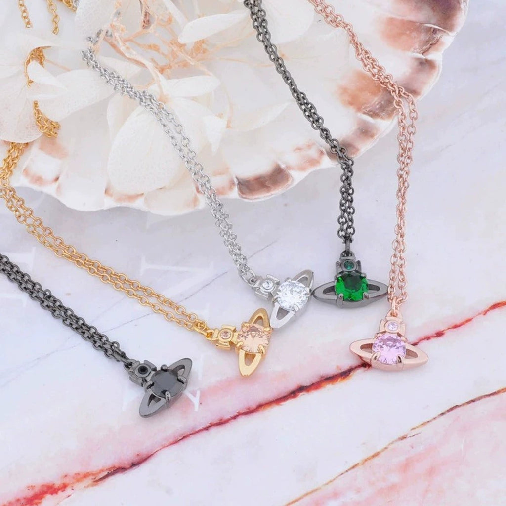 Vivienne Westwood Style Crystal Orb Choker Necklace