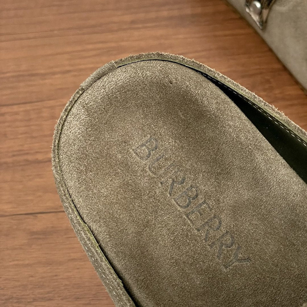 Burberry Check-Strap Slide Sandals