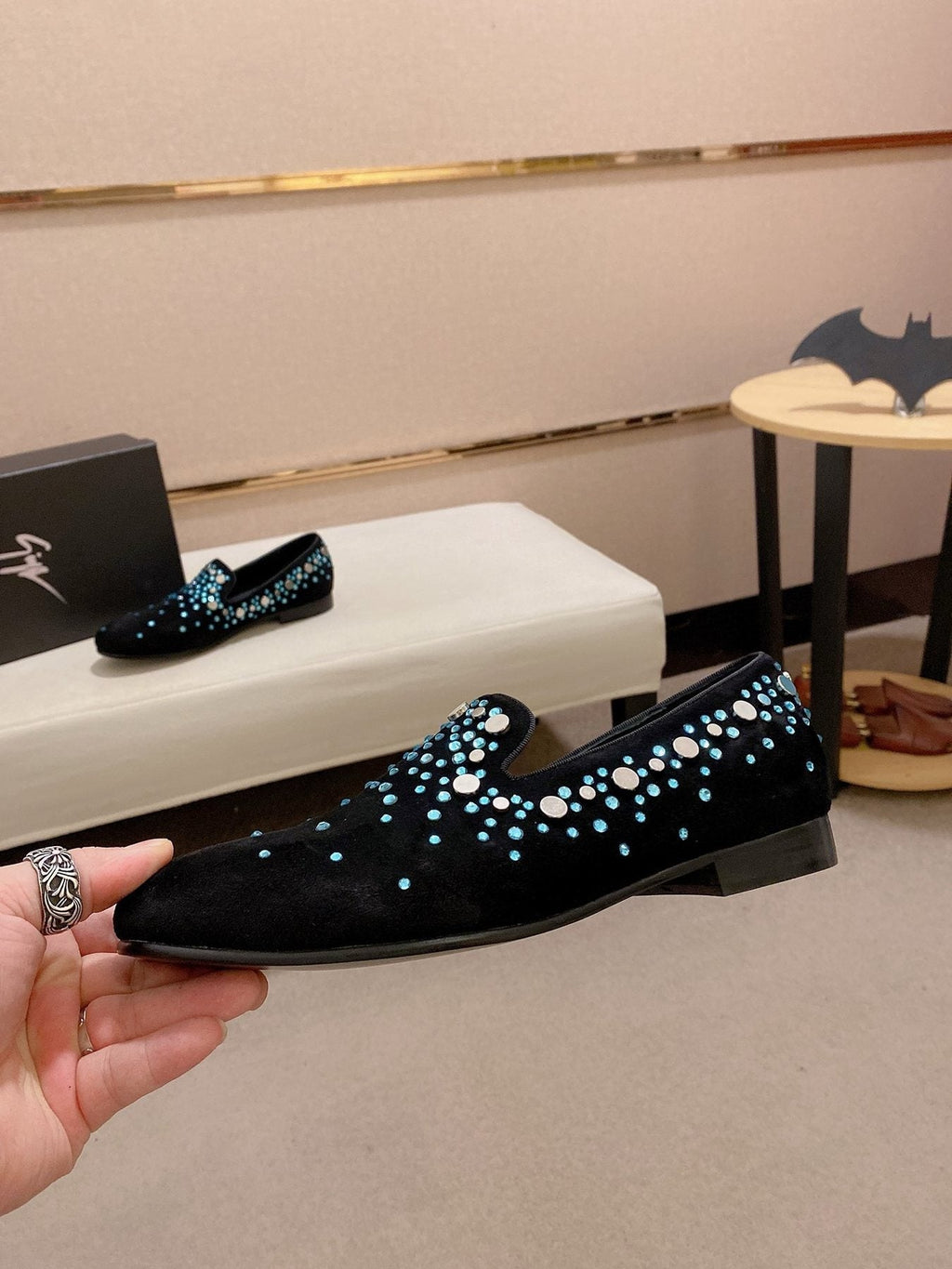 Giuseppe Zanotti Men's Rhinestone Slip-On Loafers