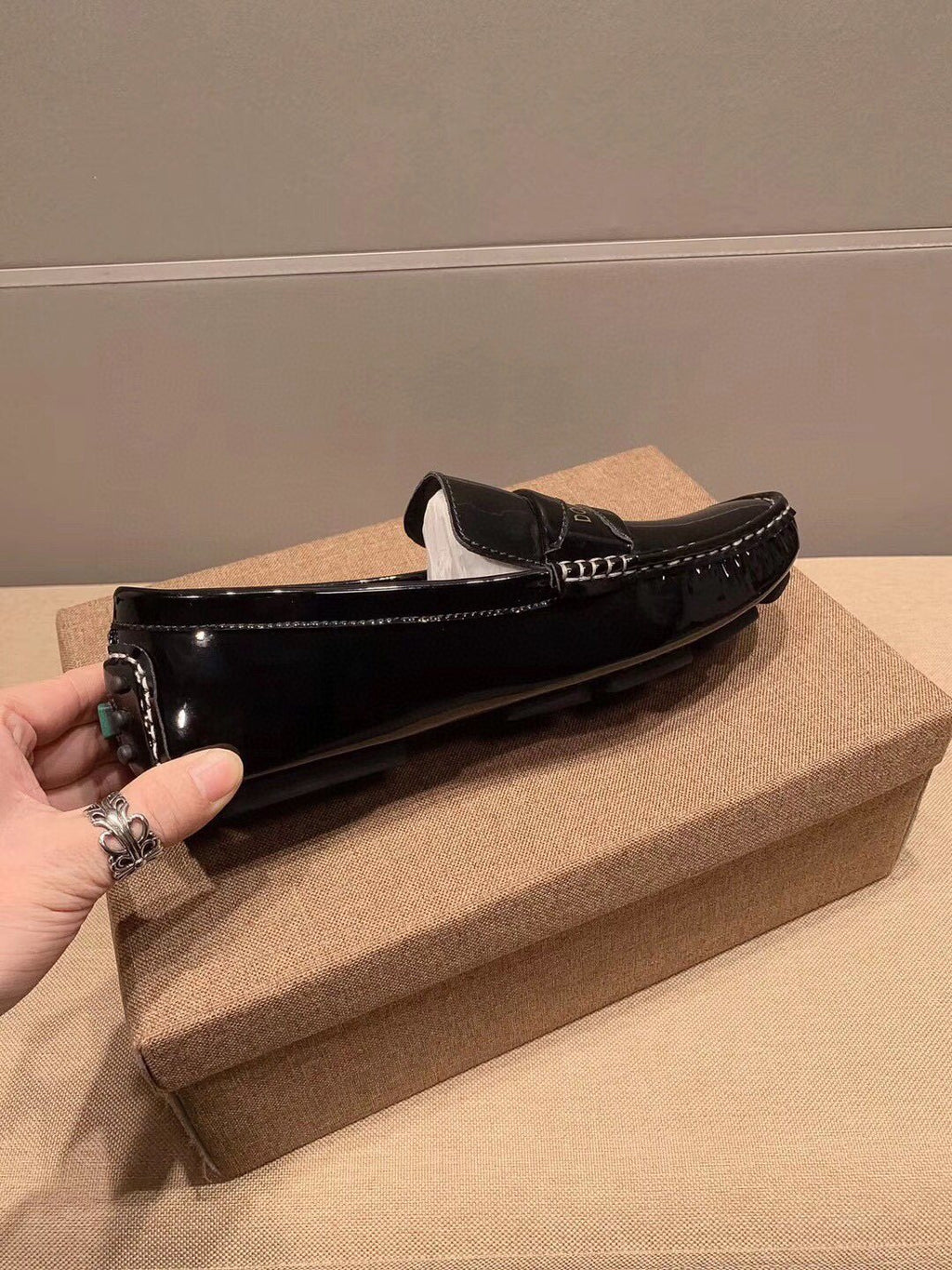 Dolce & Gabbana Men's Black Glossy Loafers
