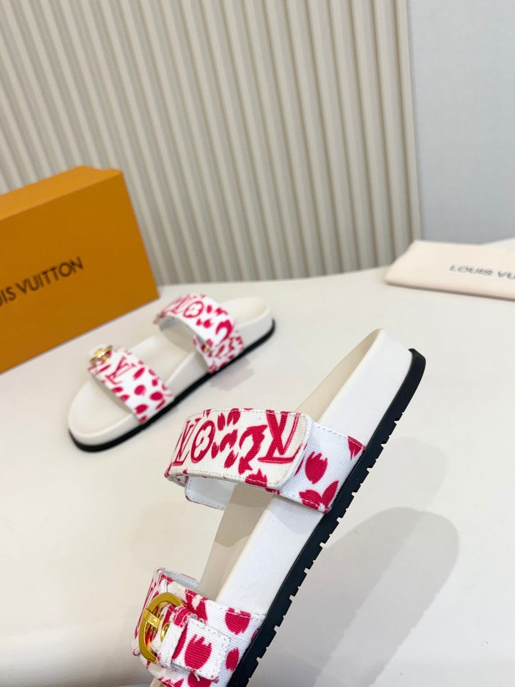 Louis Vuitton Double-Strap Slide Sandals - Dark Outsole