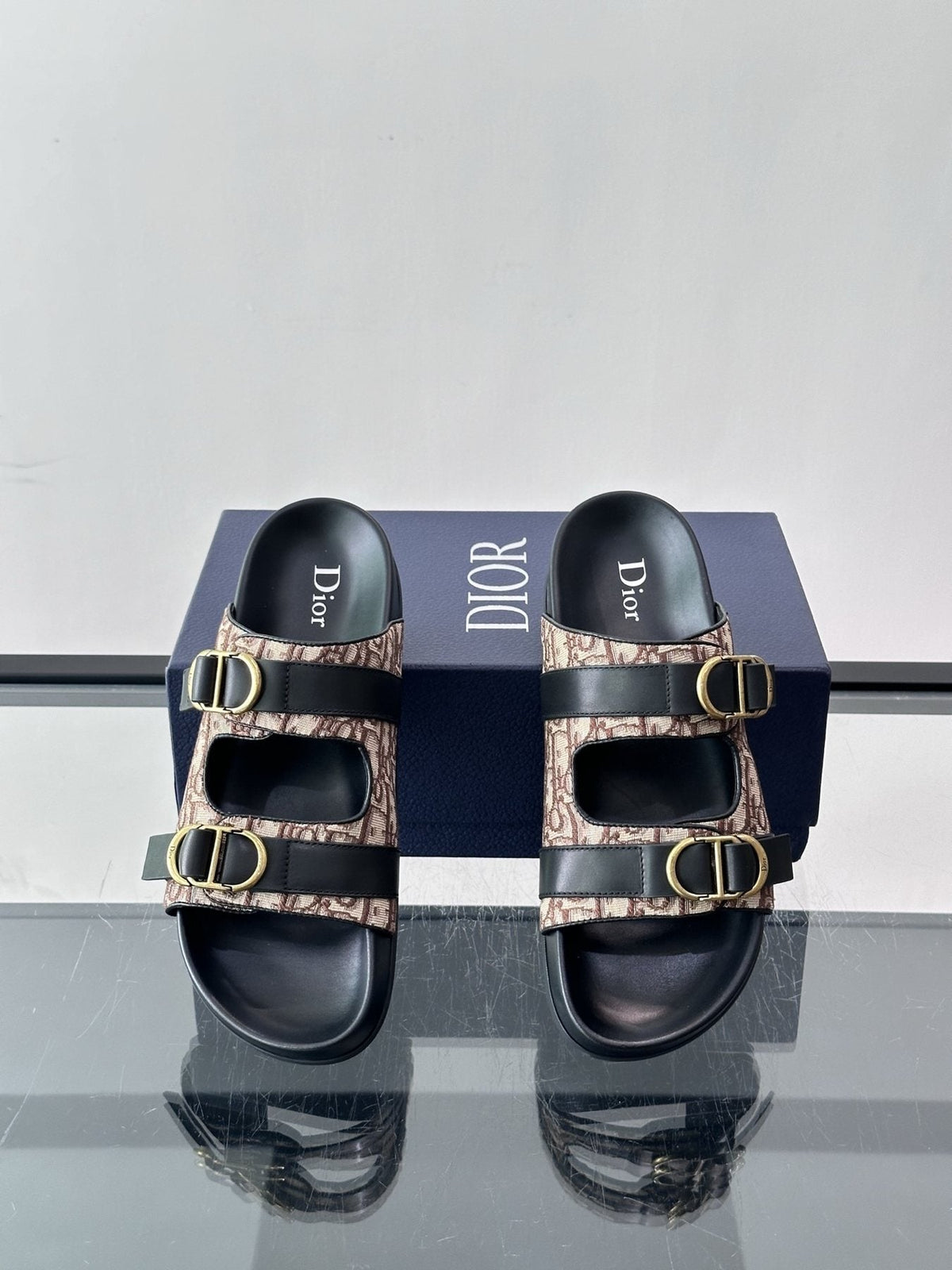 Dior Two-Strap Slide Sandals