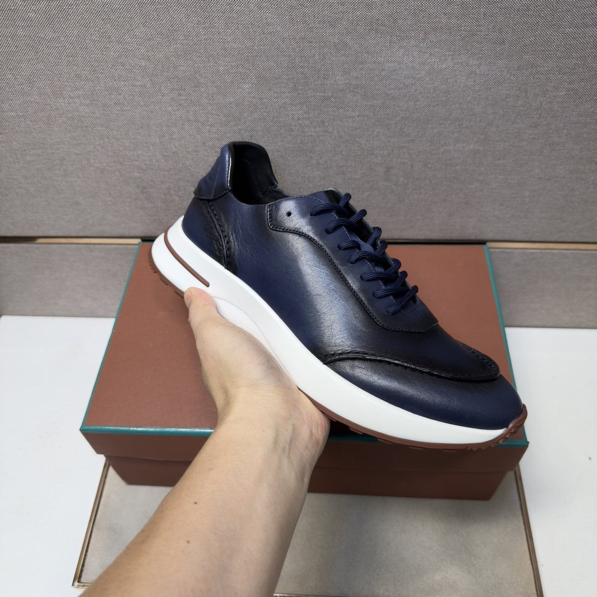 Loro Piana Men's Leather Casual Sneakers