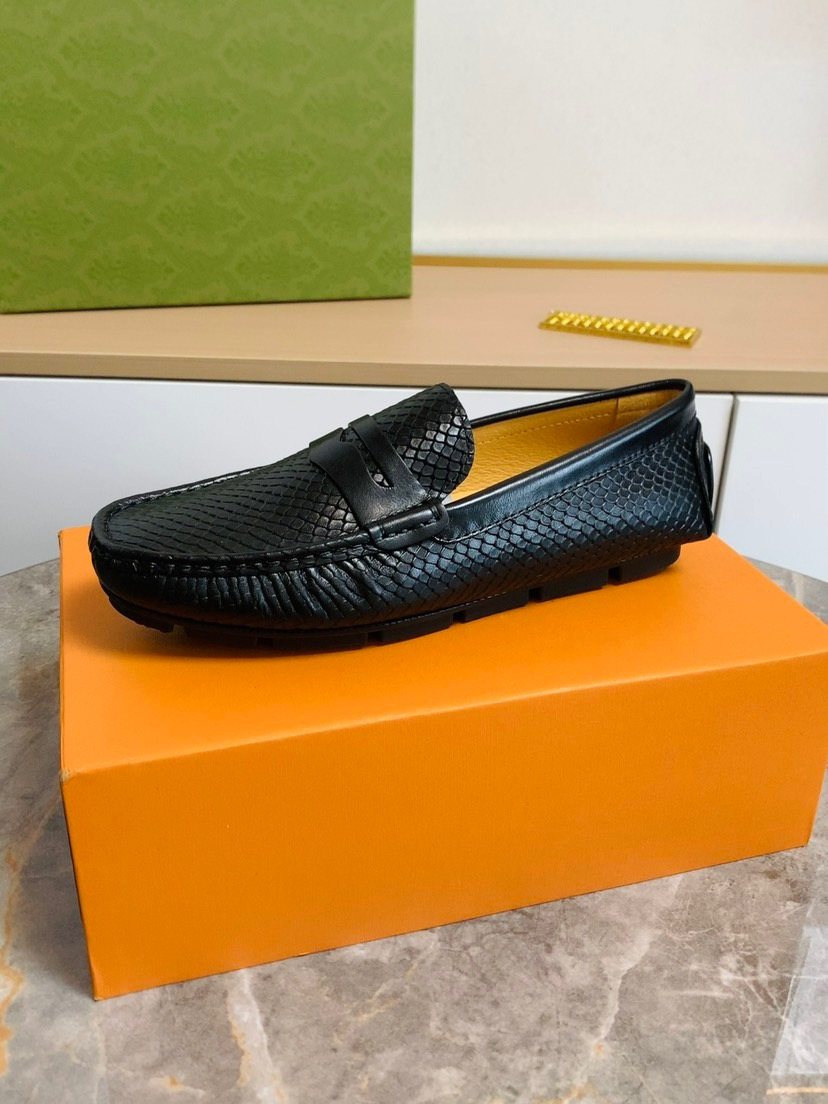 Louis Vuitton Textured Penny Loafers