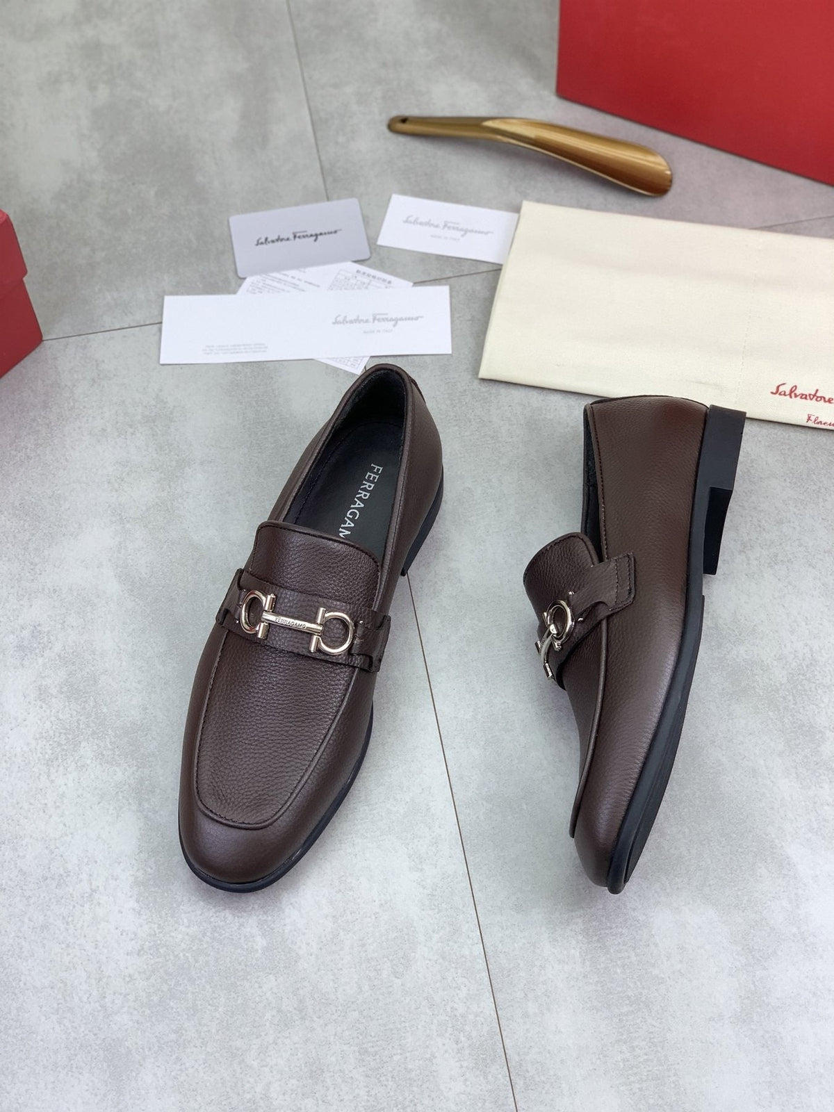Salvatore Ferragamo Men's Textured Bit Loafers