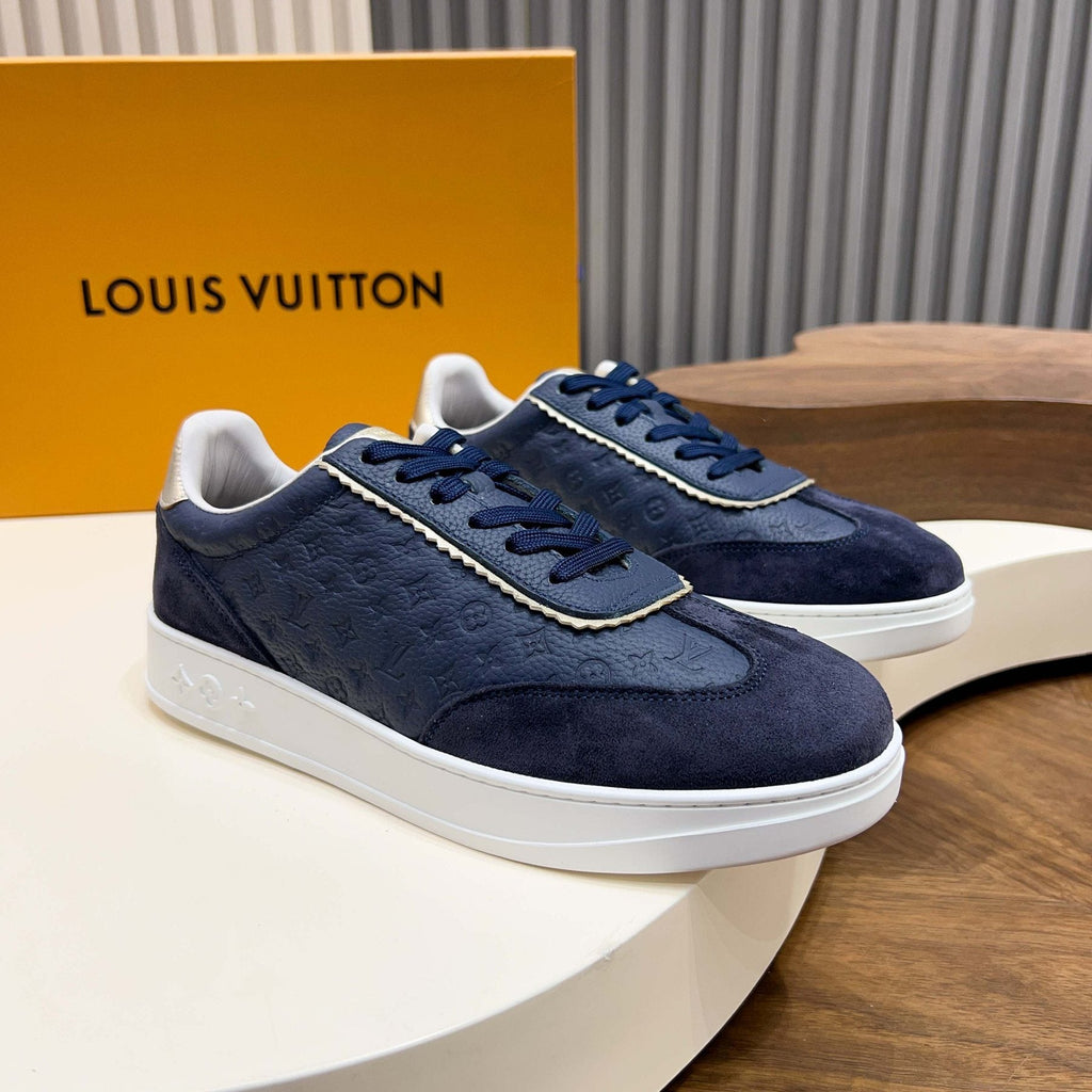Louis Vuitton Embossed Low-Top Sneakers - Contrast Stitching