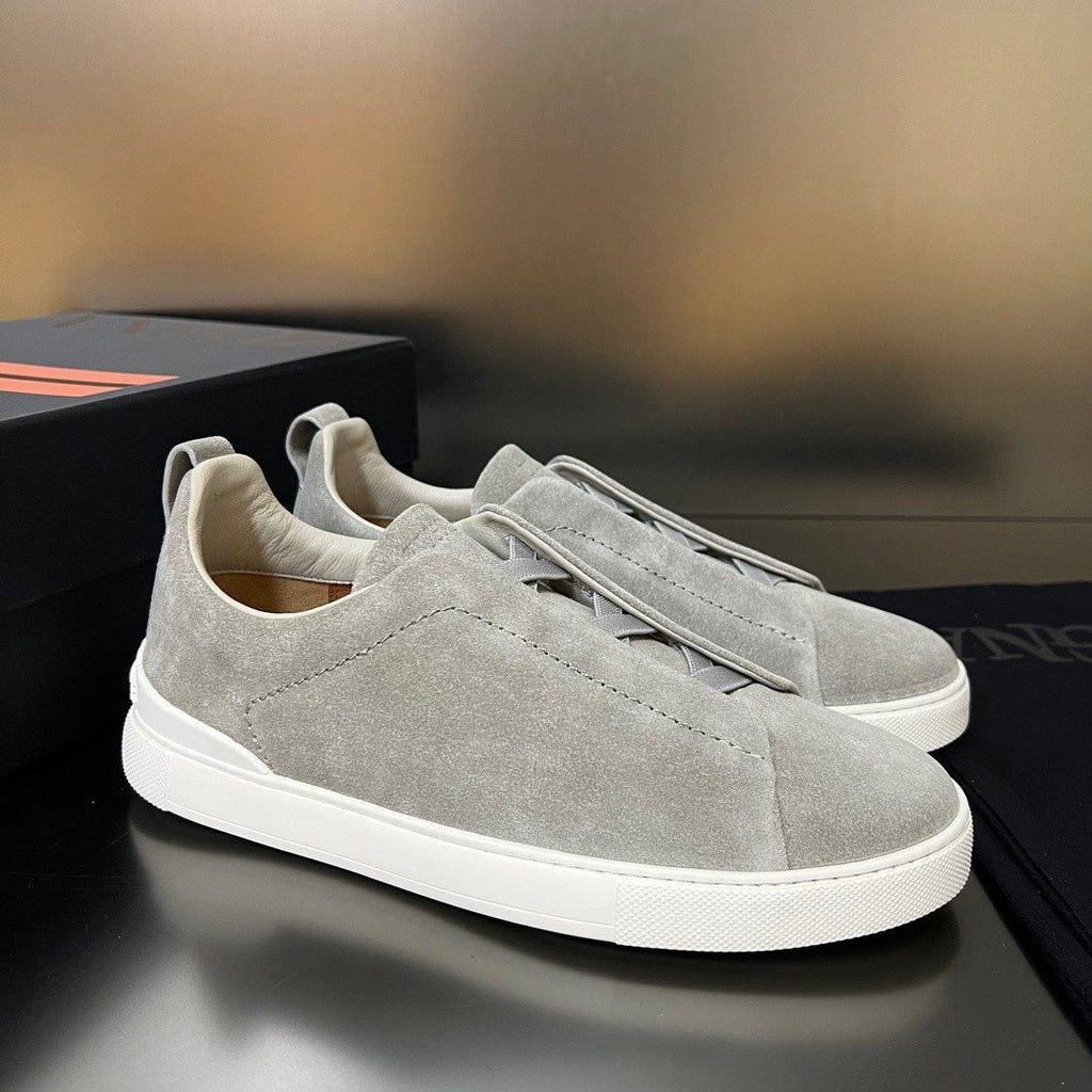 Zegna White Slip-On Sneakers