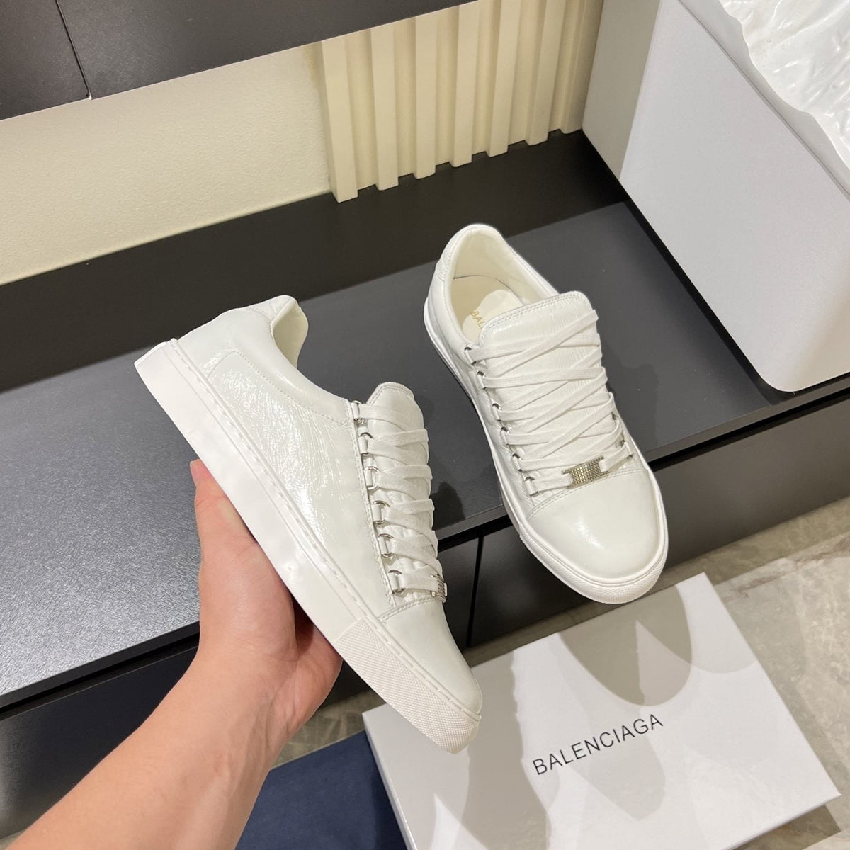 Balenciaga Metal-Bar Low-Top Sneakers